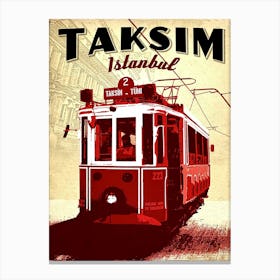 Taksim, Tramway,Istanbul Canvas Print