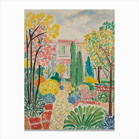 Garden By Claude Monet Style Henri Matisse Canvas Print