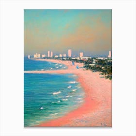 South Beach Miami Florida Monet Style Canvas Print
