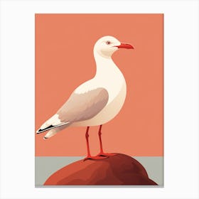 Minimalist Seagull 1 Illustration Canvas Print
