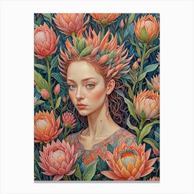 Protea Woman no2 Canvas Print