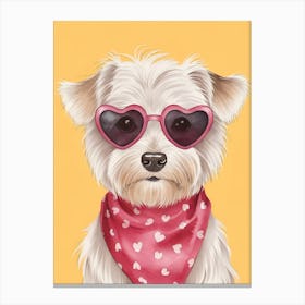 Valentine'S Day Dog Canvas Print