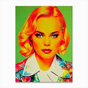 Abbie Cornish Colourful Pop Movies Art Movies Canvas Print