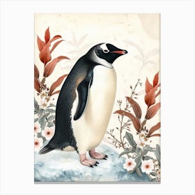 Adlie Penguin Volunteer Point Vintage Botanical Painting 2 Canvas Print