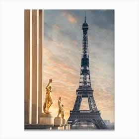 Eiffel Tower At Sunset Canvas Print