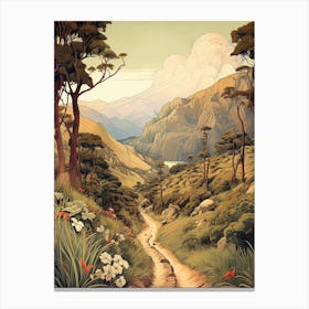 Inca Trail Peru 1 Vintage Travel Illustration Canvas Print