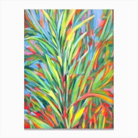Arrowhead Plant Impressionist Painting Canvas Print