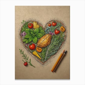 Heart Of Vegetables Canvas Print