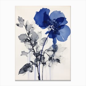 Blue Botanical Orchid 2 Canvas Print