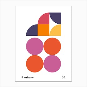 Geometric Bauhaus Poster 33 Canvas Print