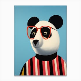 Little Panda 1 Wearing Sunglasses Canvas Print