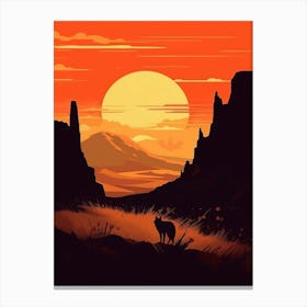 Sunset In The Desert 11 Canvas Print