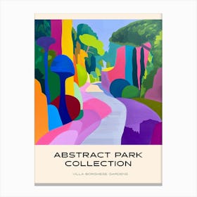 Abstract Park Collection Poster Villa Borghese Gardens Rome 4 Canvas Print