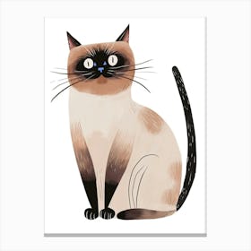 Siamese Cat Clipart Illustration 4 Canvas Print