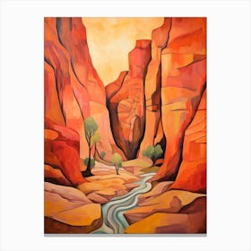 Canyon Abstract Minimalist 10 Canvas Print