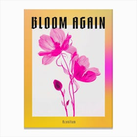 Hot Pink Aconitum 2 Poster Canvas Print