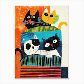 Three Cats 1 Canvas Print