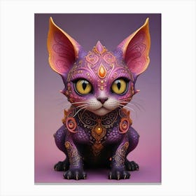 Purple Cat Canvas Print