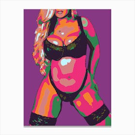 Abstract Geometric Sexy Woman (14) 1 Canvas Print