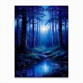 Night In The Forest 2 Canvas Print