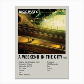 A Weekend In The City 2007 Poster Canvas Print