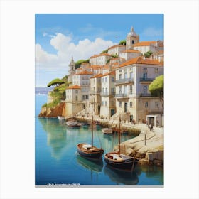 Lisbon, Atlantic Ocean beach. Canvas Print