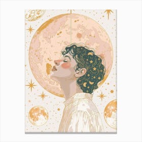 man With The Moon Canvas Print