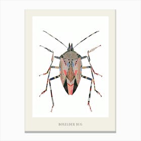 Colourful Insect Illustration Boxelder Bug 14 Poster Canvas Print