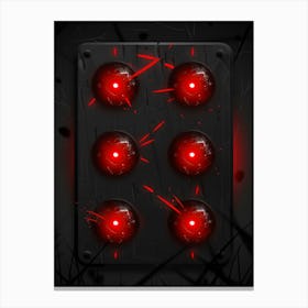 Red Lights In The Dark Canvas Print