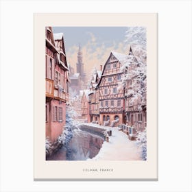 Dreamy Winter Painting Poster Colmar France 2 Canvas Print