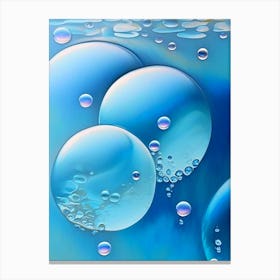 Bubbles In Water Water Waterscape Marble Acrylic Painting 1 Canvas Print
