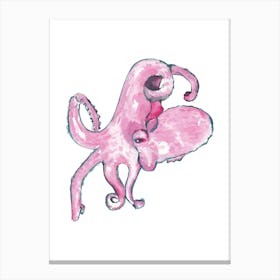 Pink Octopus Canvas Print