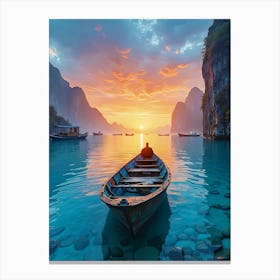 Sunset In Thailand Canvas Print