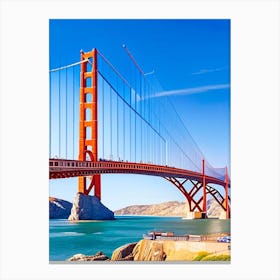 San Francisco Golden Gate Bridge 1  Photography Canvas Print