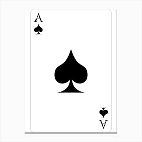 Ace Of Spades 1 Canvas Print