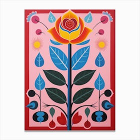 Flower Motif Painting Rose 6 Canvas Print