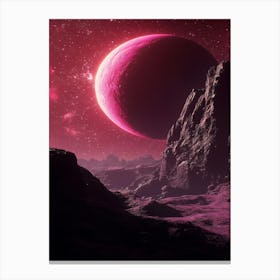 Space Moon Canvas Print