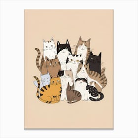 Group Of Cats Canvas Print