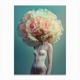 "Futuristic Pastels Headdress" Canvas Print