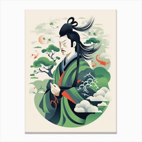Japanese Fjin Wind God Illustration 10 Canvas Print