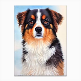 Tibetan Spaniel 3 Watercolour dog Canvas Print