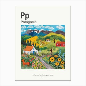 Kids Travel Alphabet  Patagonia 4 Canvas Print