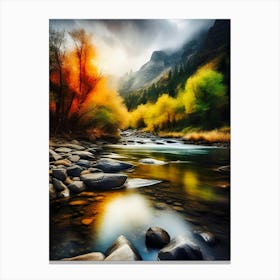 Autumn River 12 Canvas Print