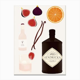 Hendrick'S Gin Illustration Canvas Print