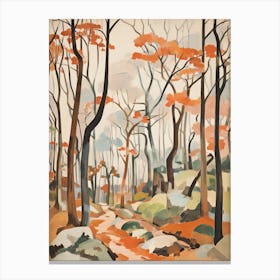 Autumn Fall Forest Pattern Painting 18 Canvas Print