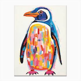 Colourful Bird Painting Penguin 2 Canvas Print