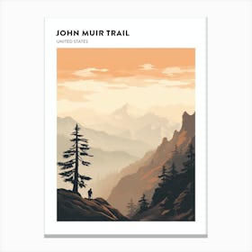 John Muir Trail Usa 2 Hiking Trail Landscape Poster Canvas Print