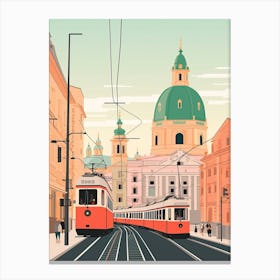 Austria 5 Travel Illustration Canvas Print