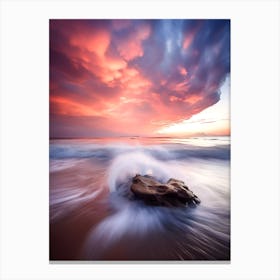 Sunset On The Beach 1 Canvas Print