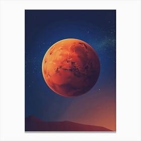 Mars In Space Canvas Print